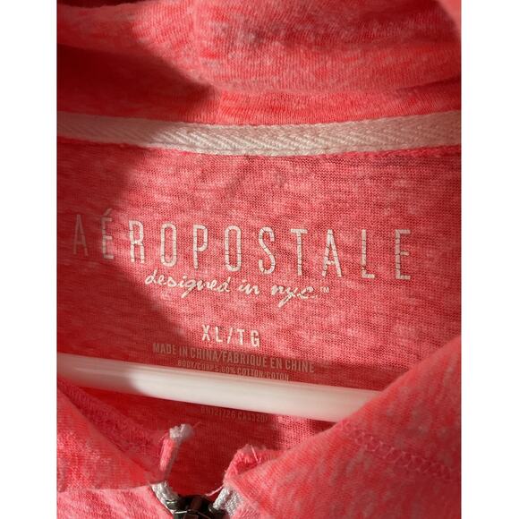 Aeropostale Orange Lightweight Zip-Up Hoodie Front Zipper JR. Womens Size XL - Picture 5 of 7